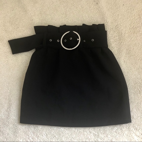 Zara Dresses & Skirts - ZARA Woman black buckled miniskirt . Size S